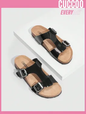 Woman Shoes Flat Black Sandals For Spring And Summer