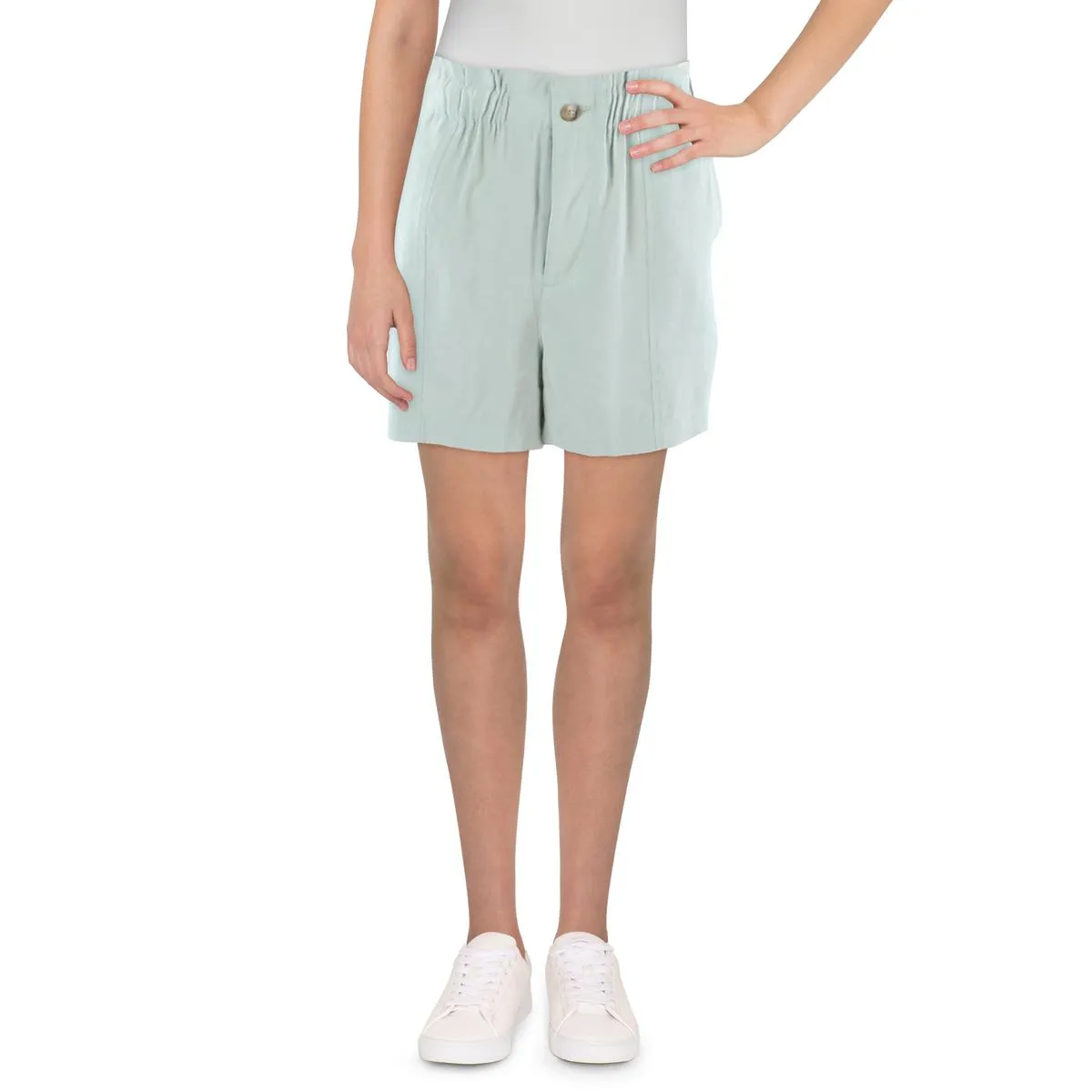 Womens High Rise Stretch Casual Shorts